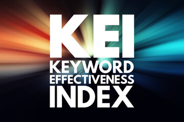 Poster - kei - keyword effectiveness index acronym, business concept background