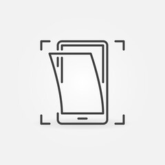 Poster - Smartphone Screen Replacement vector concept outline minimal icon or design element