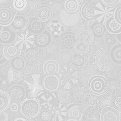  Abstract oil painting gray and white colored seamless pattern. Different dotted circles on textured canvas background. Softness backdrop Template for design, textile, wallpaper, ceramics.