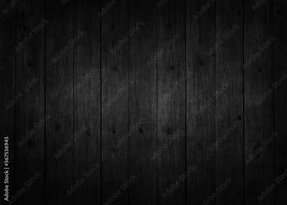 Black wood texture background with natural pattern - obrazy, fototapety, plakaty 