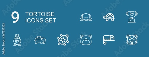 Fotografía Editable 9 tortoise icons for web and mobile