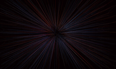 Poster - Abstract lines with wave swirl curve on red blue background