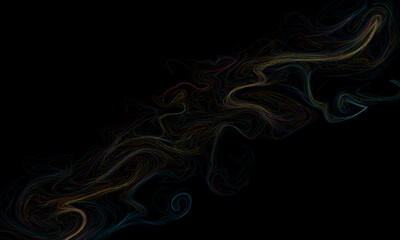 Poster - Abstract lines with wave swirl curve on red yellow turquoise blue colorful background