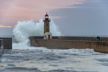 Lighthouse Wave Crash