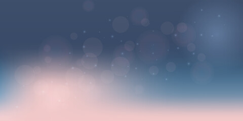 Poster - Bokeh style of abstract circles of blur glow spark light on blue steel pink mesh gradient background