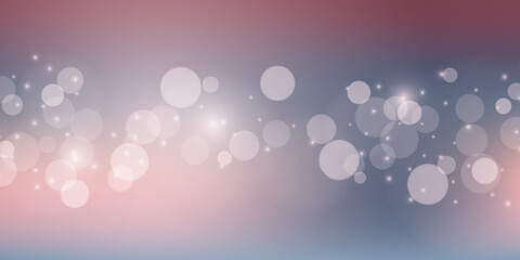 Poster - Bokeh style of abstract circles of blur glow spark light on blue pink mesh gradient background