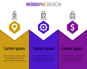 Poster - Vector Infographic design. Eps 10. Can be used for diagram, banner, number options, workflow layout, step up options or web design