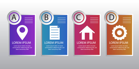 Poster - Vector Infographic design. Eps 10. Can be used for diagram, banner, number options, workflow layout, step up options or web design