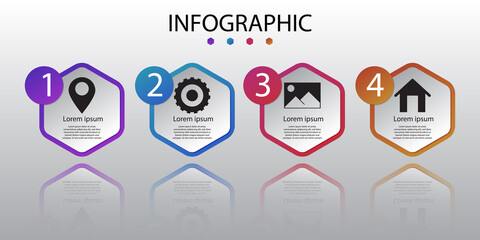Poster - Vector Infographic design. Eps 10. Can be used for diagram, banner, number options, workflow layout, step up options or web design