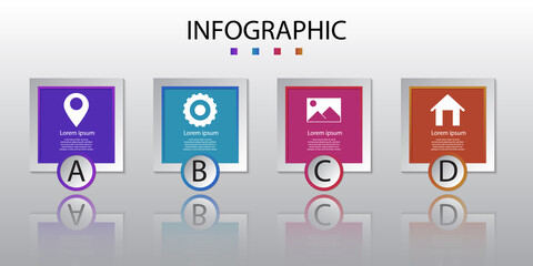 Poster - Vector Infographic design. Eps 10. Can be used for diagram, banner, number options, workflow layout, step up options or web design