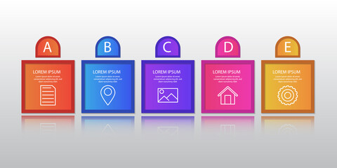 Poster - Vector Infographic design. Eps 10. Can be used for diagram, banner, number options, workflow layout, step up options or web design