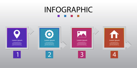 Poster - Vector Infographic design. Eps 10. Can be used for diagram, banner, number options, workflow layout, step up options or web design