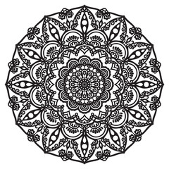 Wall Mural - abstract mandala graphic design decorative elements isolated on white color background for ancient g