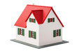 © ValentinValkov - Miniature house isolated on a white background with clipping path. Real estate family home for sale.
