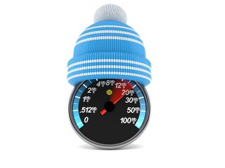 Sticker - Network meter with winter hat