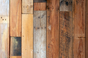 Wall Mural - various colored wood pallets retro design background texture. modern style