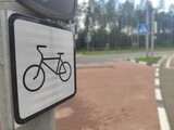 Fototapeta Dmuchawce - bicycle parking sign