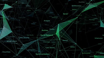 Wall Mural - network information technology background video