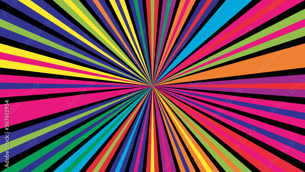 Rays vector red beams element. Sunburst vintageshape. Radiating radial ...