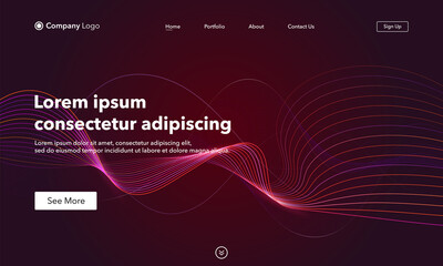 Landing Page. Abstract background website. Template for websites, or apps. Modern design. Abstract vector style