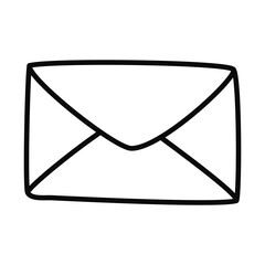 Sticker - envelope icon image, line style