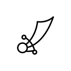 Wall Mural - Knife, sword icon. Simple line, outline vector elements of pirate icons for ui and ux, website or mobile application