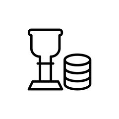 Poster - Goblet, golden icon. Simple line, outline vector elements of pirate icons for ui and ux, website or mobile application