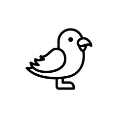 Poster - Parrot, bird icon. Simple line, outline vector elements of pirate icons for ui and ux, website or mobile application