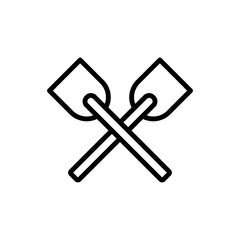 Poster - Spades icon. Simple line, outline vector elements of pirate icons for ui and ux, website or mobile application