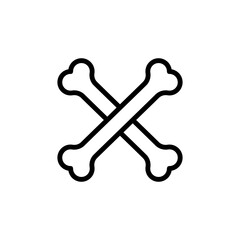 Poster - Bones icon. Simple line, outline vector elements of pirate icons for ui and ux, website or mobile application