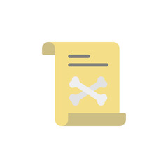 Poster - Old paper icon. Simple color vector elements of pirate icons for ui and ux, website or mobile application