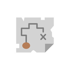 Poster - Plan, map icon. Simple color vector elements of pirate icons for ui and ux, website or mobile application