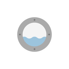Poster - Window, view, sea icon. Simple color vector elements of pirate icons for ui and ux, website or mobile application