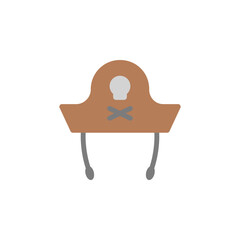 Poster - Hat, skull icon. Simple color vector elements of pirate icons for ui and ux, website or mobile application