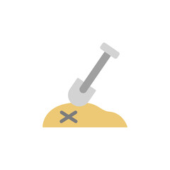 Poster - Spade, treasure icon. Simple color vector elements of pirate icons for ui and ux, website or mobile application