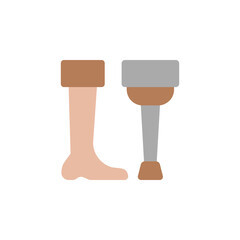 Poster - Wooden leg icon. Simple color vector elements of pirate icons for ui and ux, website or mobile application