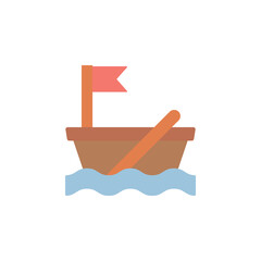 Poster - Boat icon. Simple color vector elements of pirate icons for ui and ux, website or mobile application