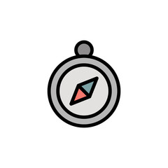 Poster - Compass icon. Simple color with outline vector elements of pirate icons for ui and ux, website or mobile application