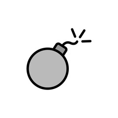 Poster - Bomb icon. Simple color with outline vector elements of pirate icons for ui and ux, website or mobile application