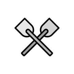 Poster - Spades icon. Simple color with outline vector elements of pirate icons for ui and ux, website or mobile application