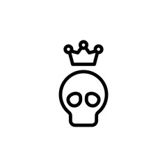 Poster - Skull, crown, tattoo icon. Simple line, outline vector elements of tattooing icons for ui and ux, website or mobile application