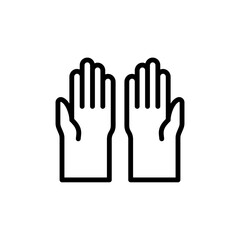 Poster - Gloves, tattoo icon. Simple line, outline vector elements of tattooing icons for ui and ux, website or mobile application