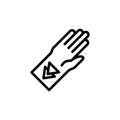 Poster - Hand, triangles, tattoo icon. Simple line, outline vector elements of tattooing icons for ui and ux, website or mobile application
