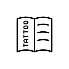 Poster - Catalogue, tattoo icon. Simple line, outline vector elements of tattooing icons for ui and ux, website or mobile application
