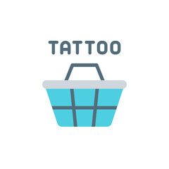 Poster - Tattoo, cart, shopping icon. Simple color vector elements of tattooing icons for ui and ux, website or mobile application