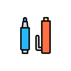 Poster - Marker, tattoo icon. Simple color with outline vector elements of tattooing icons for ui and ux, website or mobile application
