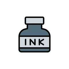 Sticker - Ink, tattoo icon. Simple color with outline vector elements of tattooing icons for ui and ux, website or mobile application