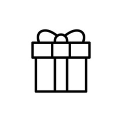 Canvas Print - Gift, box, present icon. Simple line, outline vector elements of present icons for ui and ux, website or mobile application