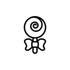 Poster - Present, lollypop icon. Simple line, outline vector elements of present icons for ui and ux, website or mobile application