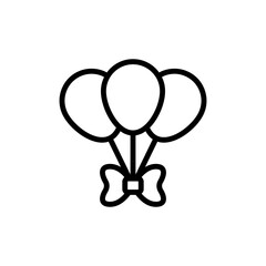 Poster - Ribbon, balloon, present icon. Simple line, outline vector elements of present icons for ui and ux, website or mobile application